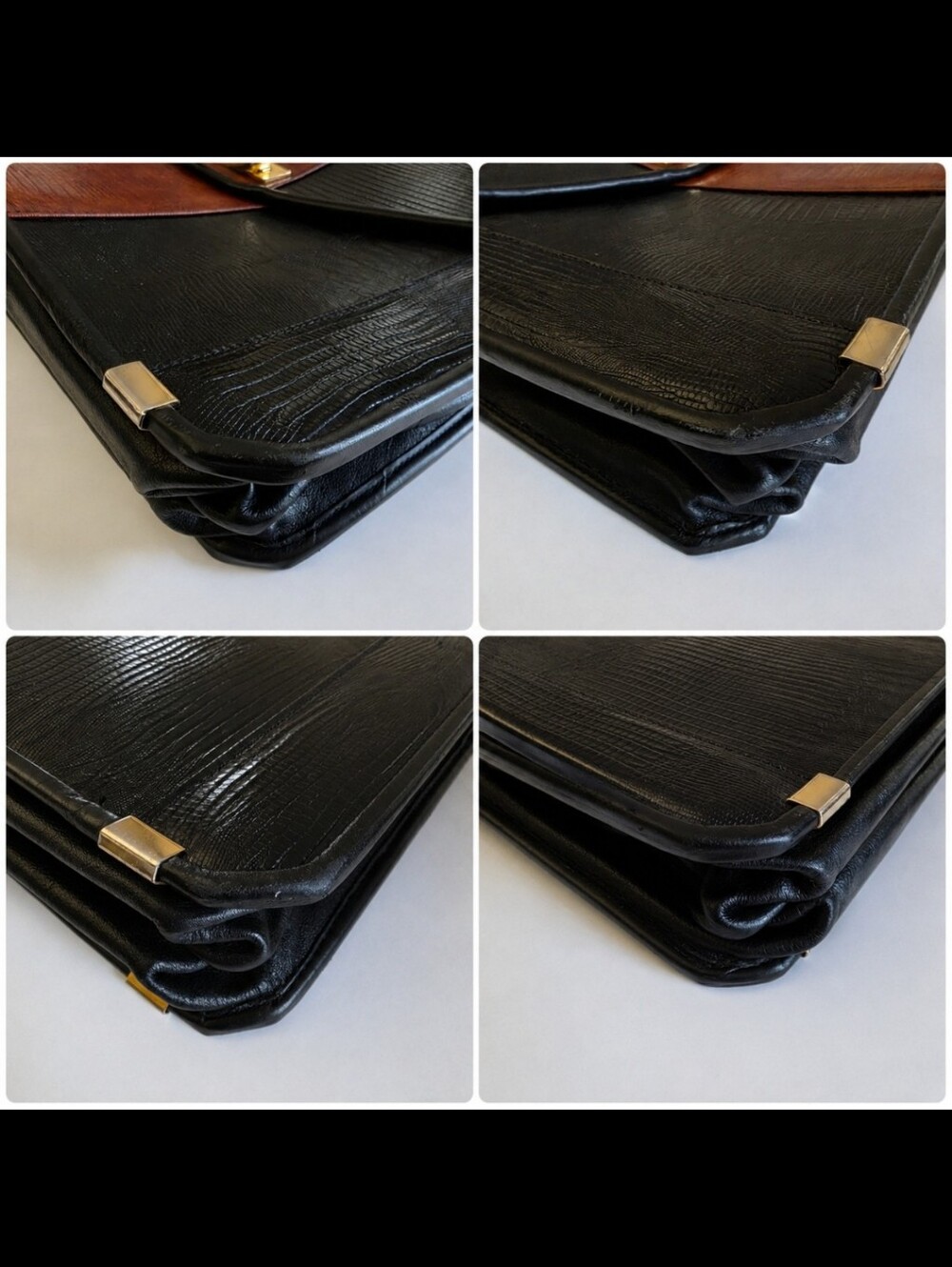Vintage Roche Signed Calf Leather Briefcase Messenger Laptop Bag Y2K - Picture 14 of 14